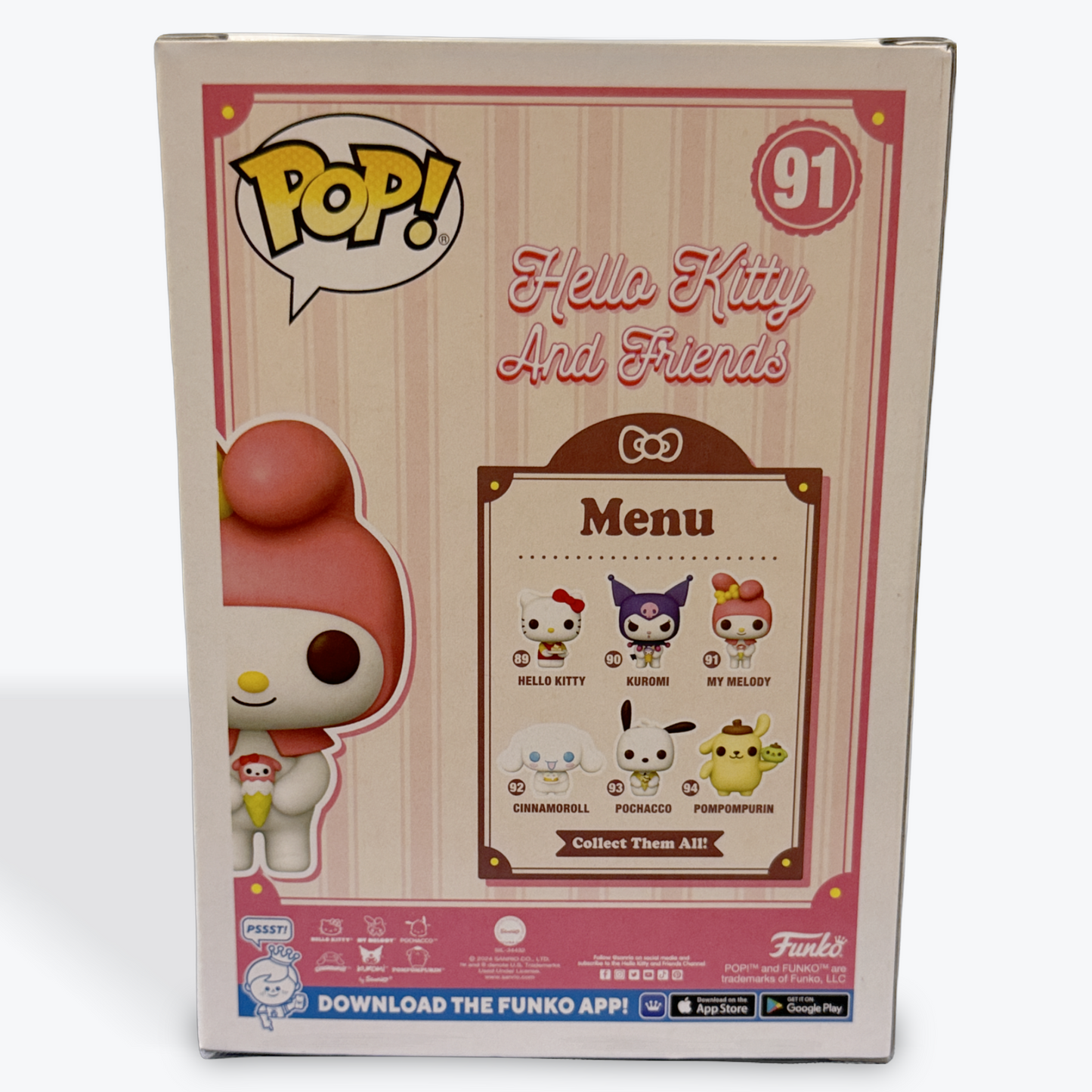 Funko Pop! Vinyl Funko Hello Kitty & Friends My Melody GLOW # 91 BNIB image 3