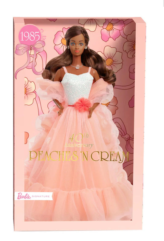 Barbie Signature Peaches n Cream Barbie Brunette Repro Doll image 0