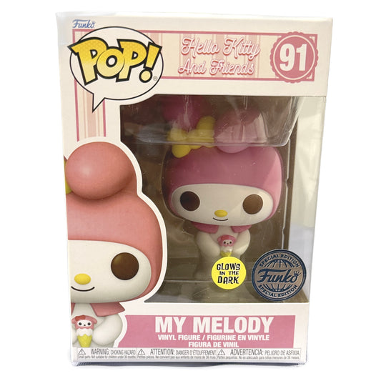 Funko Pop! Vinyl Funko Hello Kitty & Friends My Melody GLOW # 91 BNIB image 0