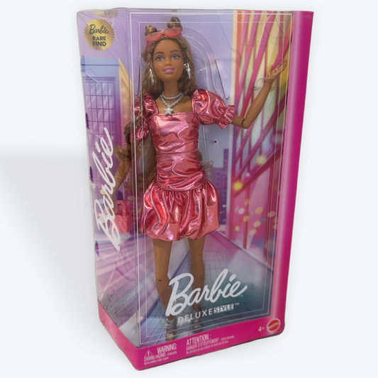 Barbie Deluxe Style Doll #6 RARE Christie in Coral Bubblehem Dress (Wave 2)