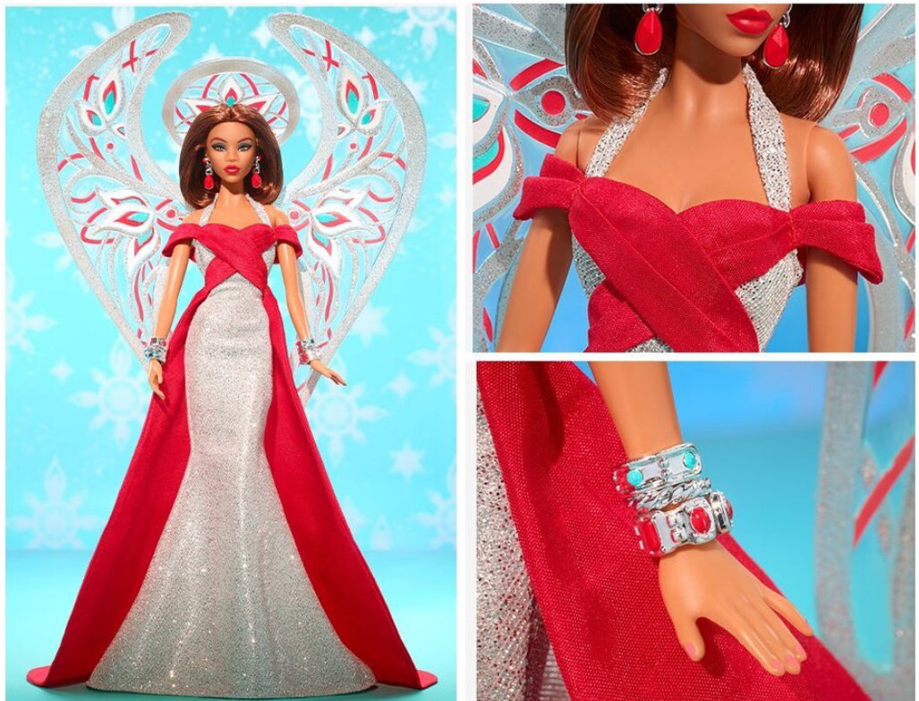 Barbie Signature X Bob Mackie 2023 Holiday Angel Doll image 1