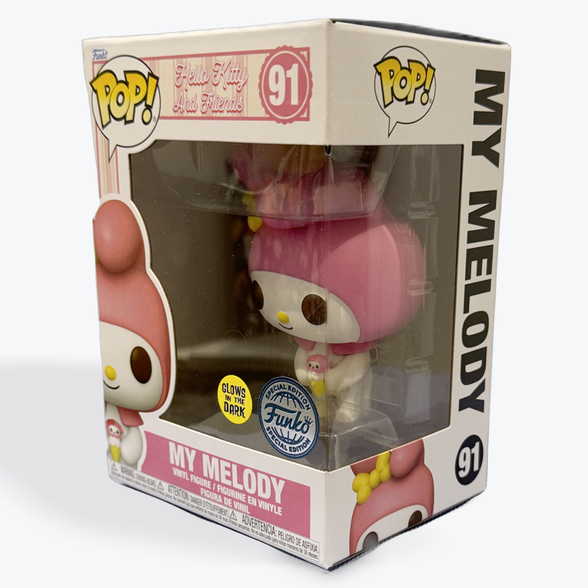 Funko Pop! Vinyl Funko Hello Kitty & Friends My Melody GLOW # 91 BNIB image 1