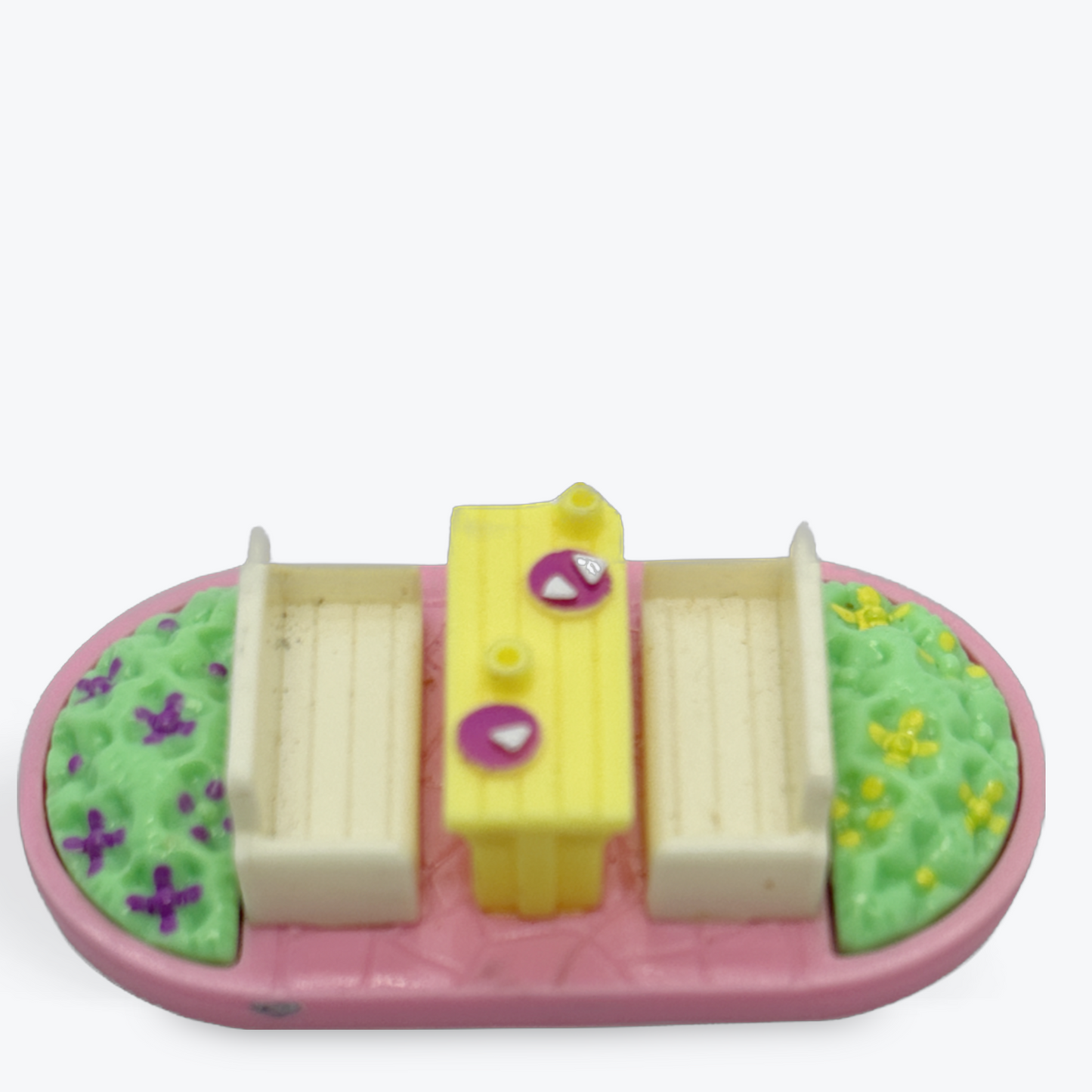 1992 Polly Pocket Stampin Set Accessories - Babysitting Picnic Table Ink Well Cover