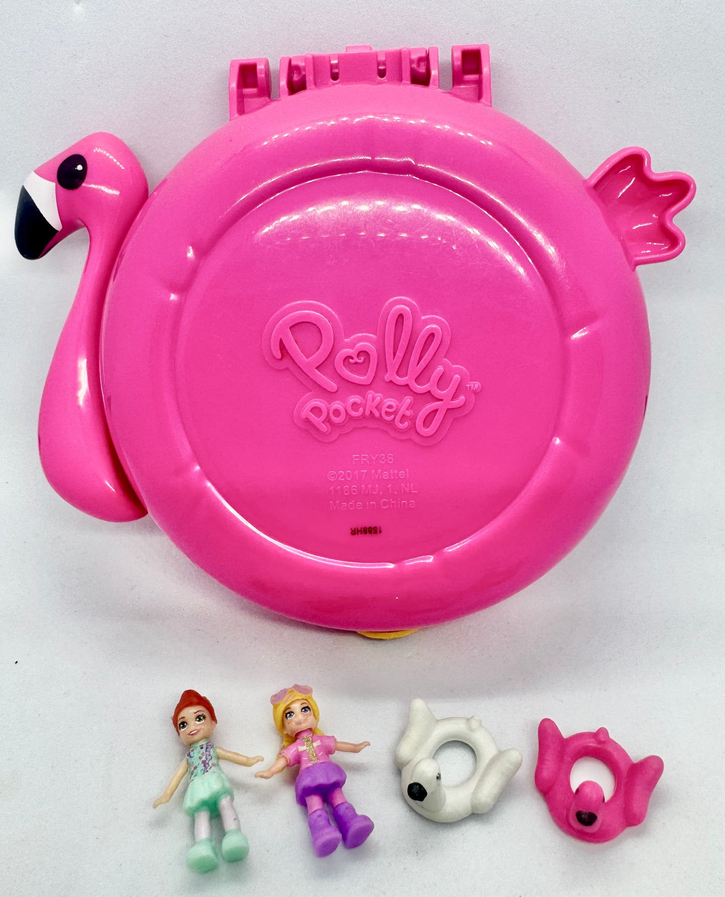 Polly Pocket 2017 Flamingo Floatie (Waterplay) Playset FRY38