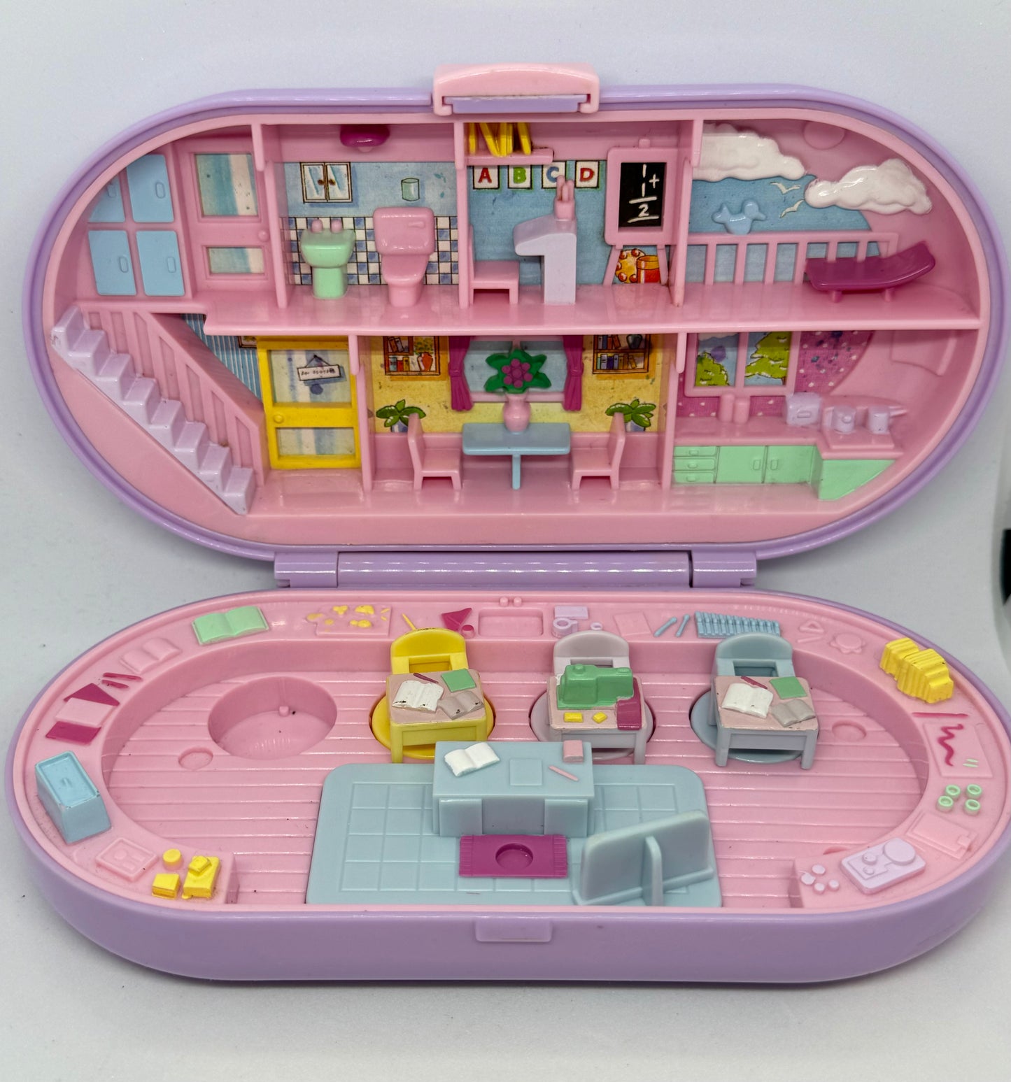 1992 Polly Pocket Stampin School Compact Empty