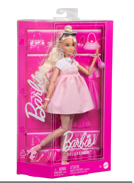 Barbie Deluxe Style Doll #3 in Pastel Pink Barbiecore Dress