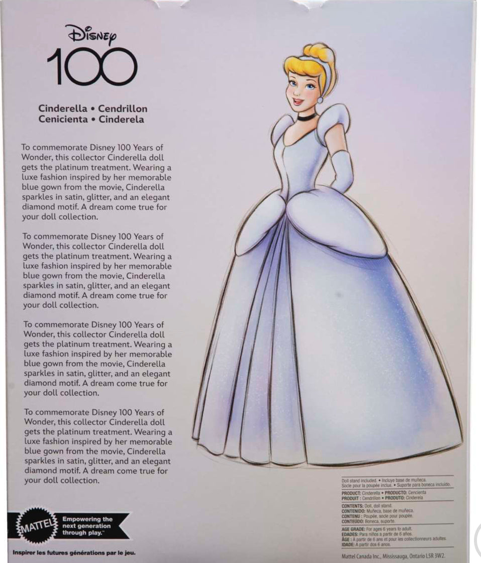 Disney Collector 100 Years of Wonder Cinderella Doll