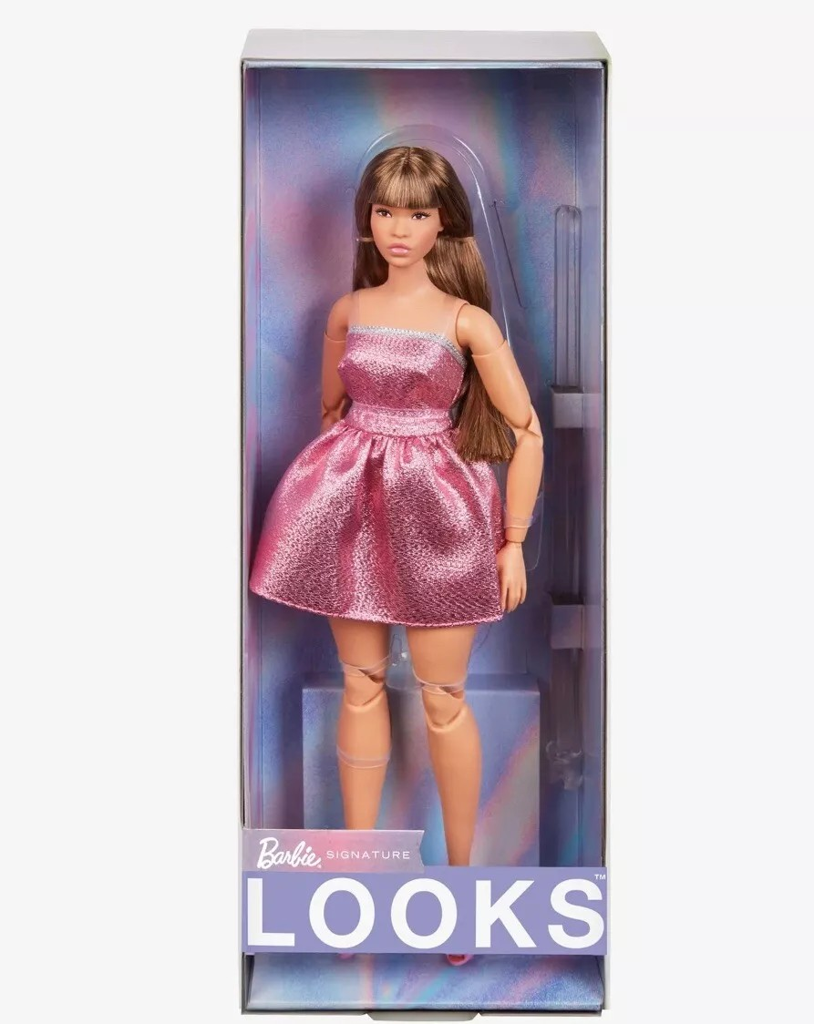 Barbie Signature Looks # 24 Doll (Long Brown, Curvy)