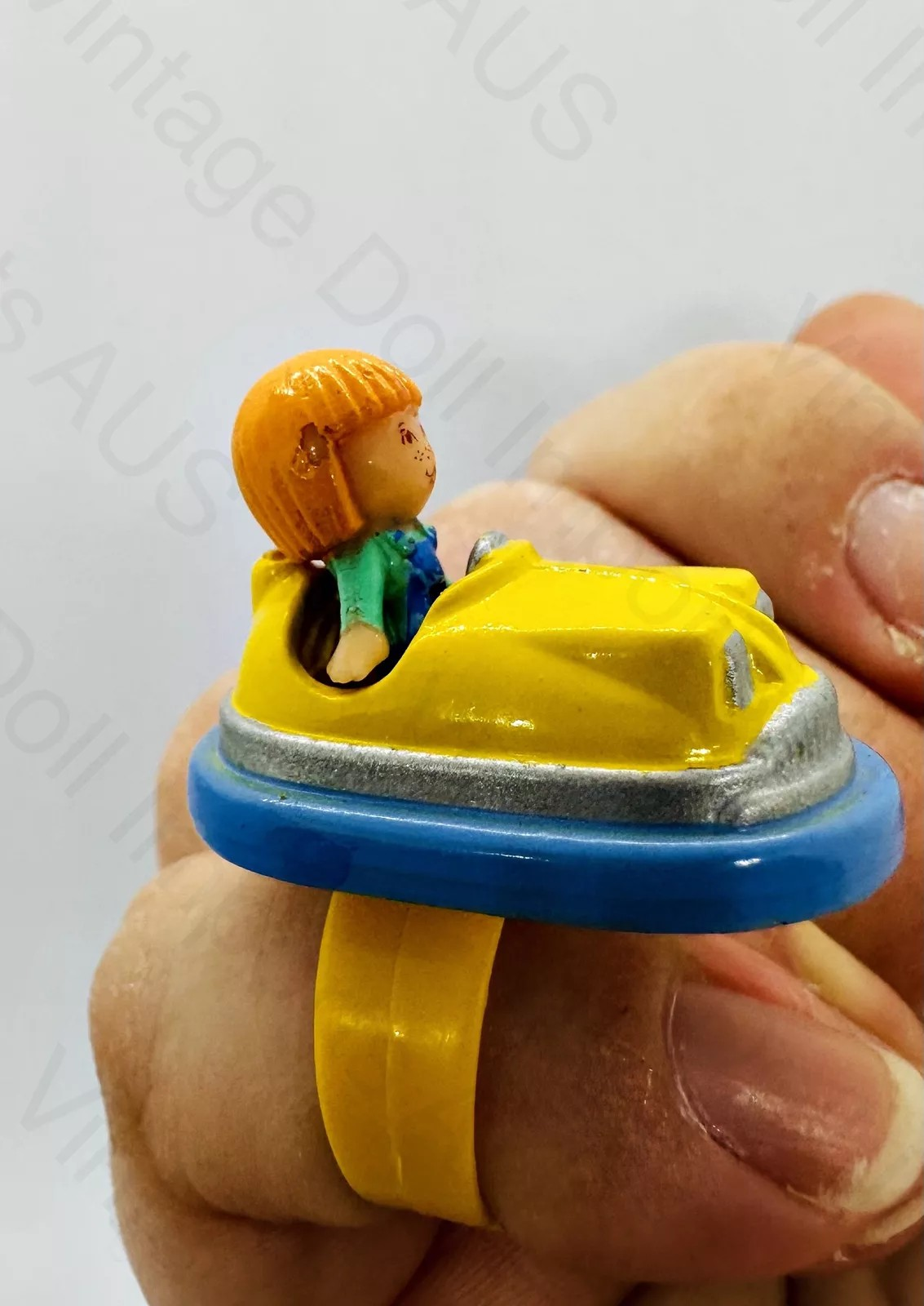 1989 Polly Pocket Midge's Bumper Car Ring Complete