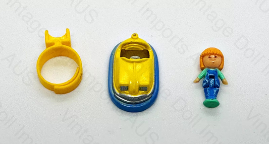 1989 Polly Pocket Midge's Bumper Car Ring Complete