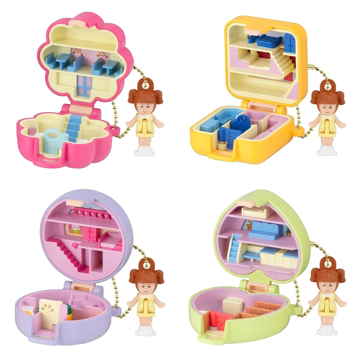 Bandai Polly Pocket Wave 2 Gashapon Compact Keychains