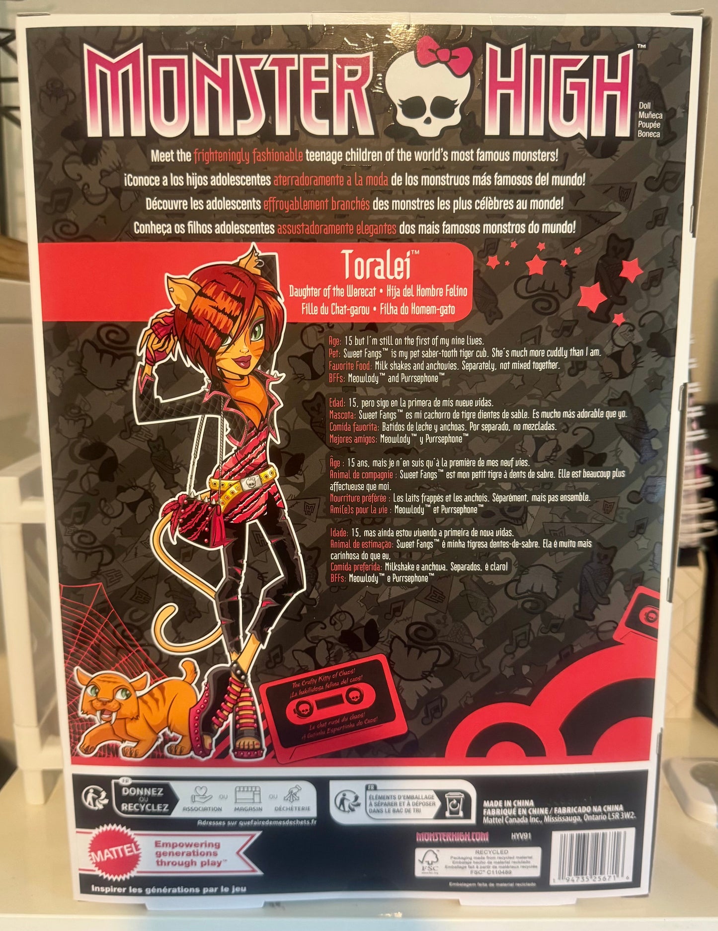 Monster High Boo-riginal Creeproduction G1 Toralei Doll image 6