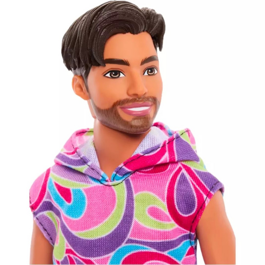 Barbie Fashionistas Ken Doll #227, Brunette Fashion Doll With Totally Hair-Inspired Look, 65th Anniversary
