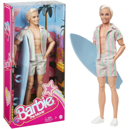 Barbie Signature Movie Ken Wearing Pastel Green Striped Beach Set