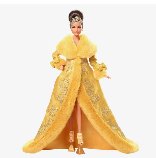 Barbie Signature Guo Pei Barbie Doll Wearing Golden-Yellow Gown